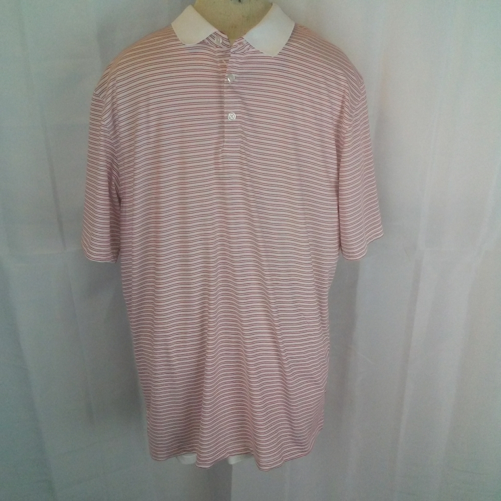 Callaway Red /White striped Golf Polo